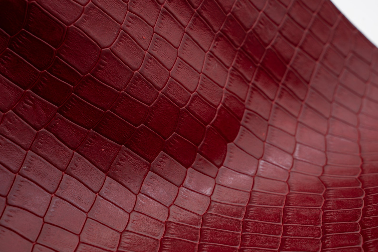 Croco Leather Sheets in Dark Red Color With Crocodile Patterna Very ...