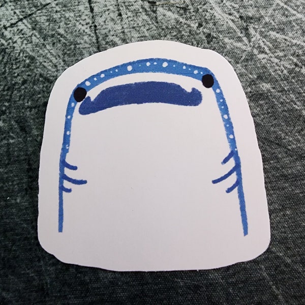 Shocked Whale Shark Vinyl Sticker