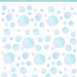 Bubbles PNG Sublimation Design, Bubbles Printable Clipart, Digital Art