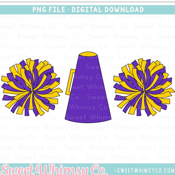 Purple and Gold Megaphone Png Etsy