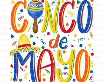 Cinco de Mayo Confetti PNG | Cinco de Mayo Sublimation Design | Cinco de Mayo Printable | Cinco de Mayo Design | Cinco de Mayo Clipart