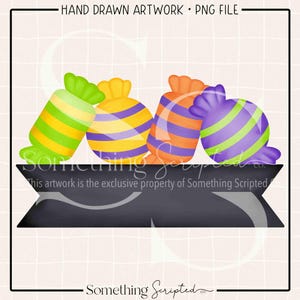 Candy Halloween PNG Sublimation Design, Candy Clipart Printable, Digital Art Download
