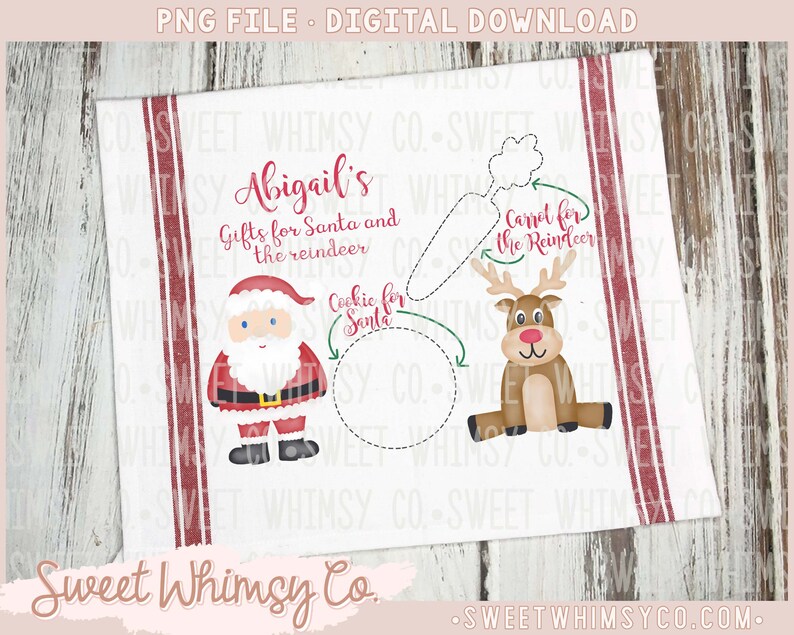Download Santa Cookie Placemat PNG Christmas Placemat Sublimation ...