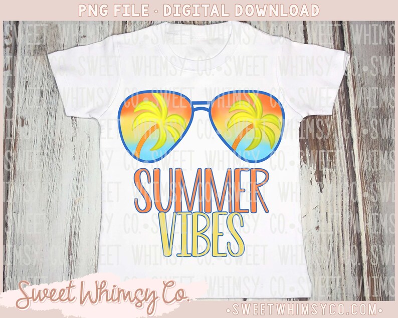 Download Summer Vibes Sunglasses PNG Beach Sublimation Design Beach ...