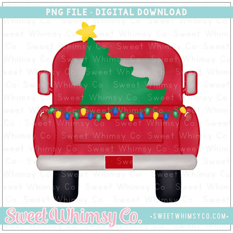 Christmas Truck Sublimation Design Christmas Tree Truck PNG Christmas Printable Christmas Sublimation Christmas Clipart