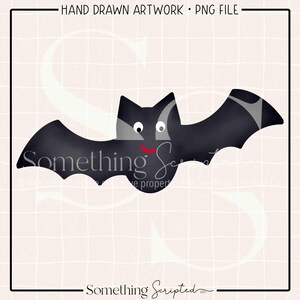 Bat Halloween PNG Sublimation Design, Bat Animal Clipart Printable, Digital Art Download