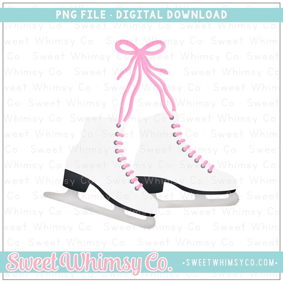 Pink Ice Skates Clip Art