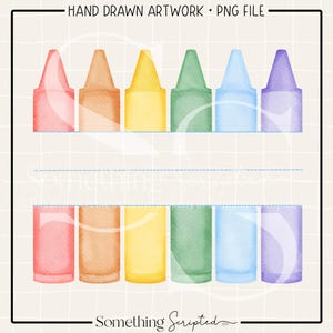 School Crayons PNG Sublimation Design, Crayons Writing Guide PNG, Back To School Printable Clipart, Teacher PNG, Digital Art Download