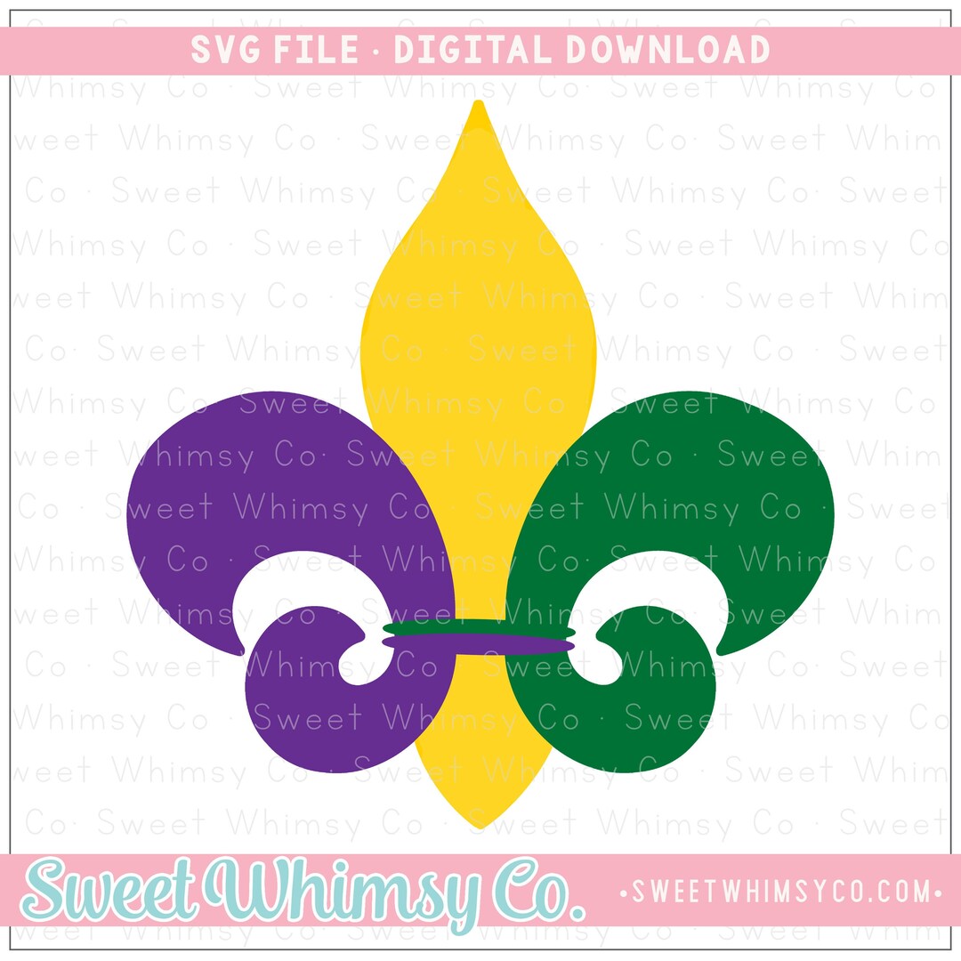 Mardi Gras Fleur De Lis SVG Fleur De Lis Cut File Design - Etsy
