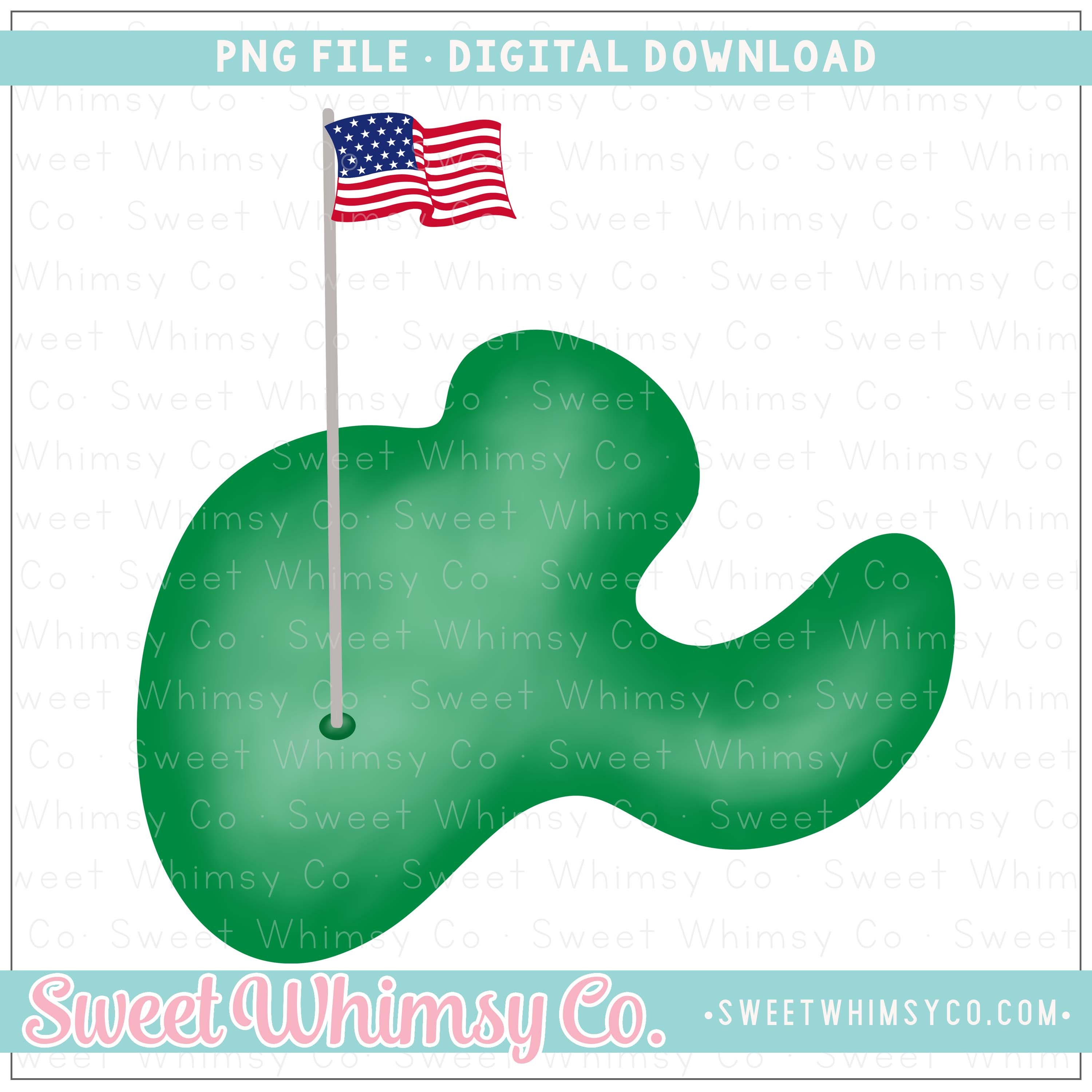 Golf Green Flag USA Flagge Putting Green PNG Clipart Datei Etsy