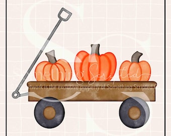Pompoenveldwagen herfst PNG sublimatieontwerp, Thanksgiving herfst clipart printbaar, digitale kunst download