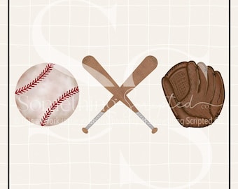 Baseball Bat Glove PNG Sublimation Design, Baseball Clipart Printable, Digital Art Download