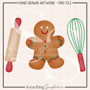 Lebkuchen Junge Cookie Backen Weihnachten PNG Sublimationsdesign, Weihnachten Clipart, digitale Kunst Download