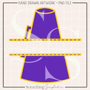 Purple and Yellow Megaphone Cheer PNG Sublimation Design, Cheerleading Clipart Printable, Digital Art Download