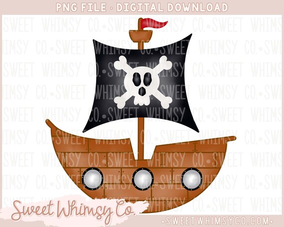 Barco Pirata Png Barco Pirata Imprimible Diseno De Barcos Etsy