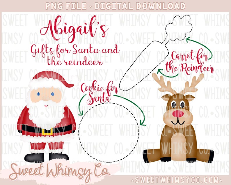 Download Santa Cookie Placemat PNG Christmas Placemat Sublimation ...