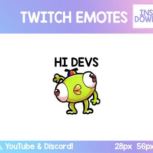 HI DEVS Emote | Peak Game Inspired Twitch & Discord Emote | Kawaii Stream Emoji | Gamer Digital Download