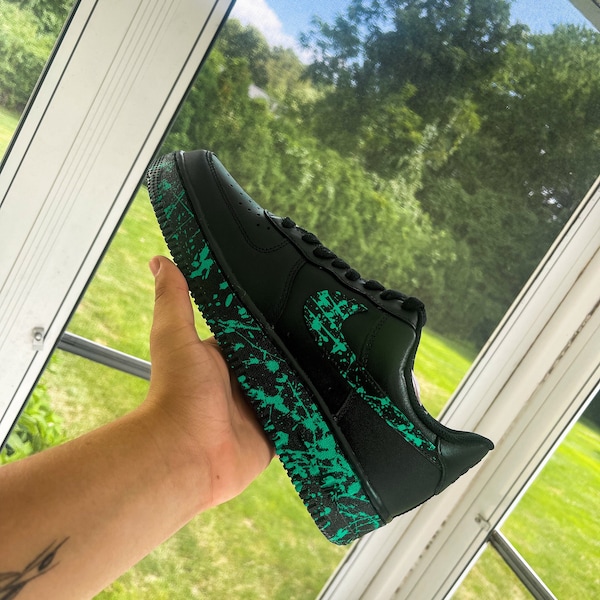 splatter painted air force ones