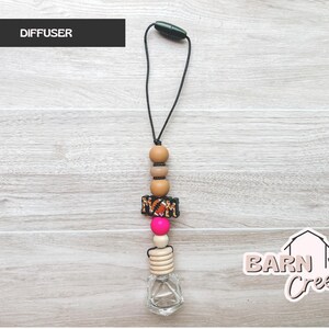 Football Mom Car Scent Fragrance Diffuser | Silicone Bead Rearview Mirror Accessory | Car Decor | Air Freshener Refillable Jar | Mothers Day