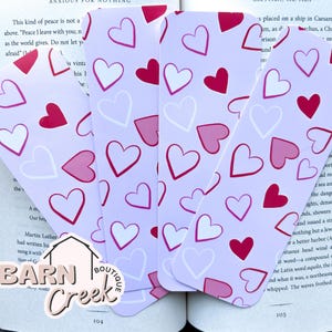 Valentine&#39;s Day Hearts Bookmark | Book Lover | Reader | Gift