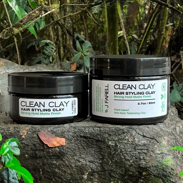 Organic Hair Styling Clay, Fungal Acne Safe Products, Seborrheic Dermatitis Safe, Natural Hair Clay, Seb Derm Natural Pomade Wax: Clean Clay