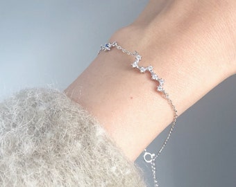 Dainty S925 Sterling Silver bracelet, Zodiac bracelet, Big dipper bracelet, Astrology bracelet, Horoscope bracelet, Charm bracelet