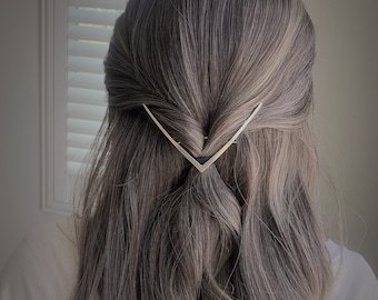 Daily Hair Pins Clips For Thick Thin Hair Girlfriend Gift 2pcs SET Minimalist Hair Clips Gold Silver Hair Clips Barrettes For Women