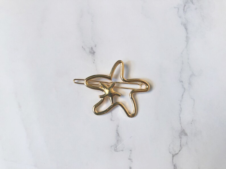 Star Hair Clip Gold Hair Clip Star Hair Accessories Star Etsy