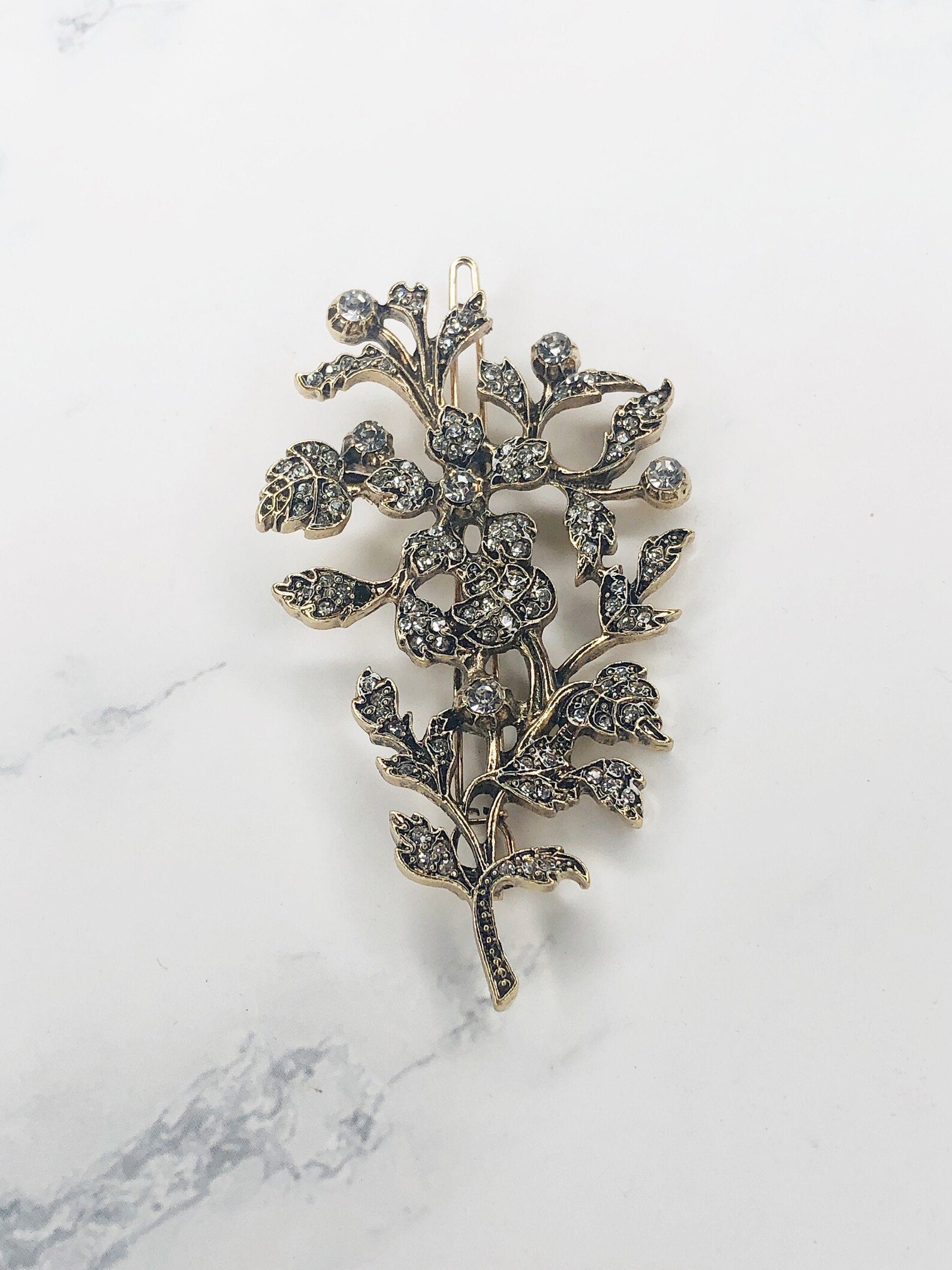 Victorian Vintage Gold Metal Hair Clip Wedding Bridal Etsy