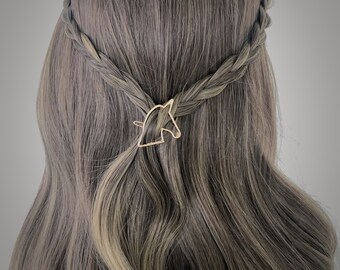 Unicorn hair clip in pairs | Small gold or silver hair clip hair pin hair accessories | Cute hair clip for adult or kids