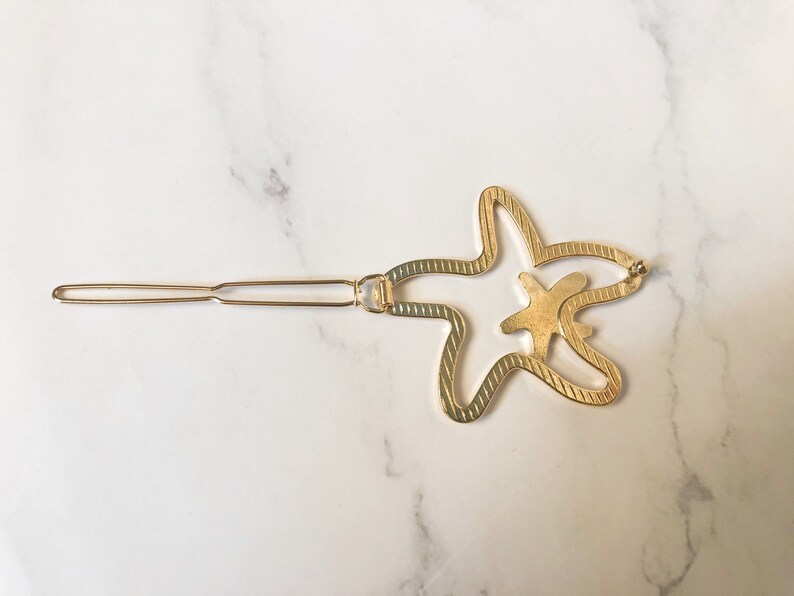 Star Hair Clip Gold Hair Clip Star Hair Accessories Star Etsy