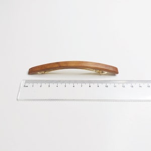 Wood Hair Clip Minimalist Modern Geometric Bar Thin Hair Barette for Women Simple Casual Everyday Accessory Easy Hairstyle Pin image 10