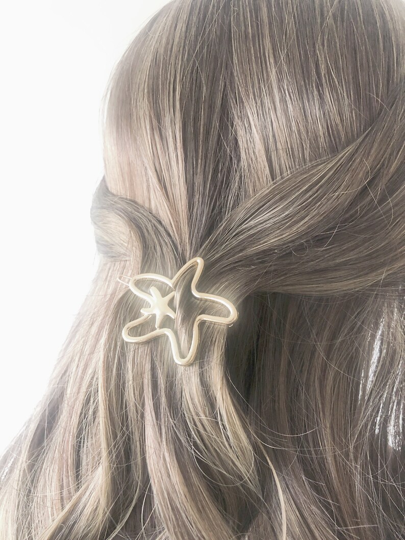 Star Hair Clip Gold Hair Clip Star Hair Accessories Star Etsy