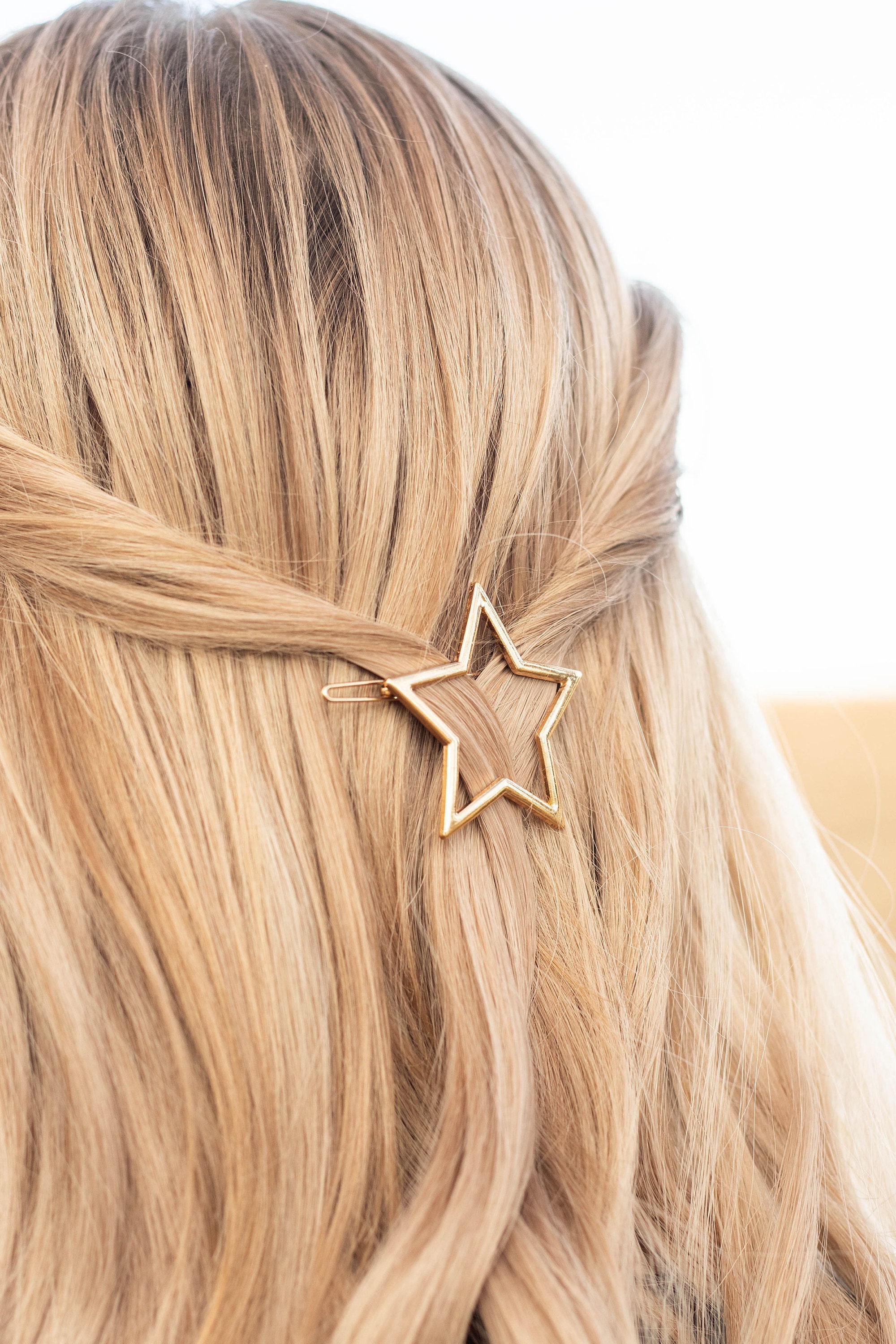 Star Hair Clips Geometric Gold Silver Hair Clips Patriotic Etsy