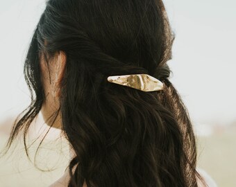 Minimalist diamond shaped large hair barrette hair clip