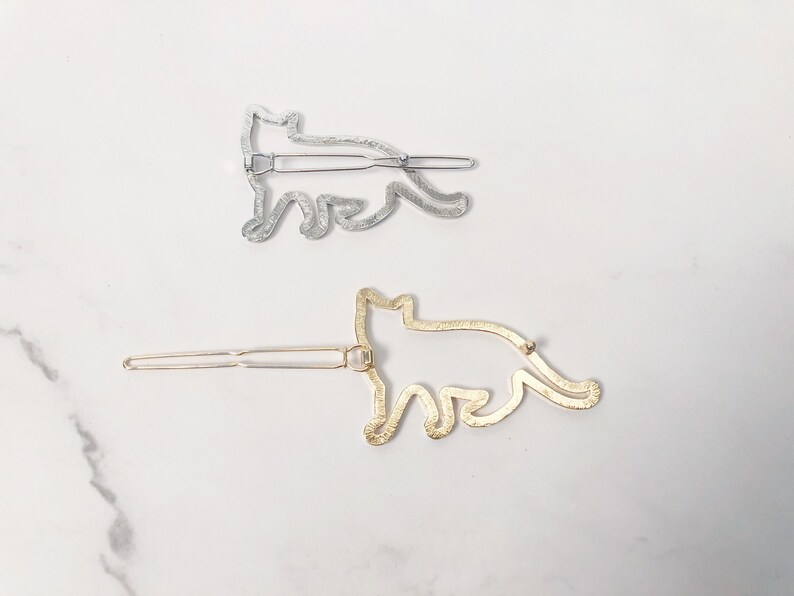 Cat Hair Clip Kitty Hair Clip Girls Hair Clip Animal Hair Clip Etsy