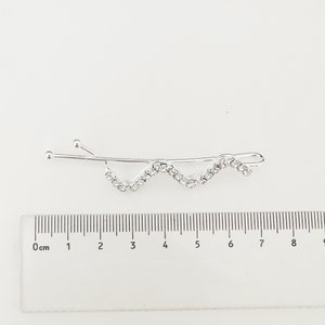 Dainty faux diamond wavy bobby pin for women's hair accessories image 10