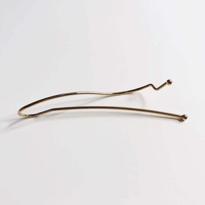 Wavy Hair Clip Dainty Delicate Gold Minimal Hair Accessory Asymmetric ...