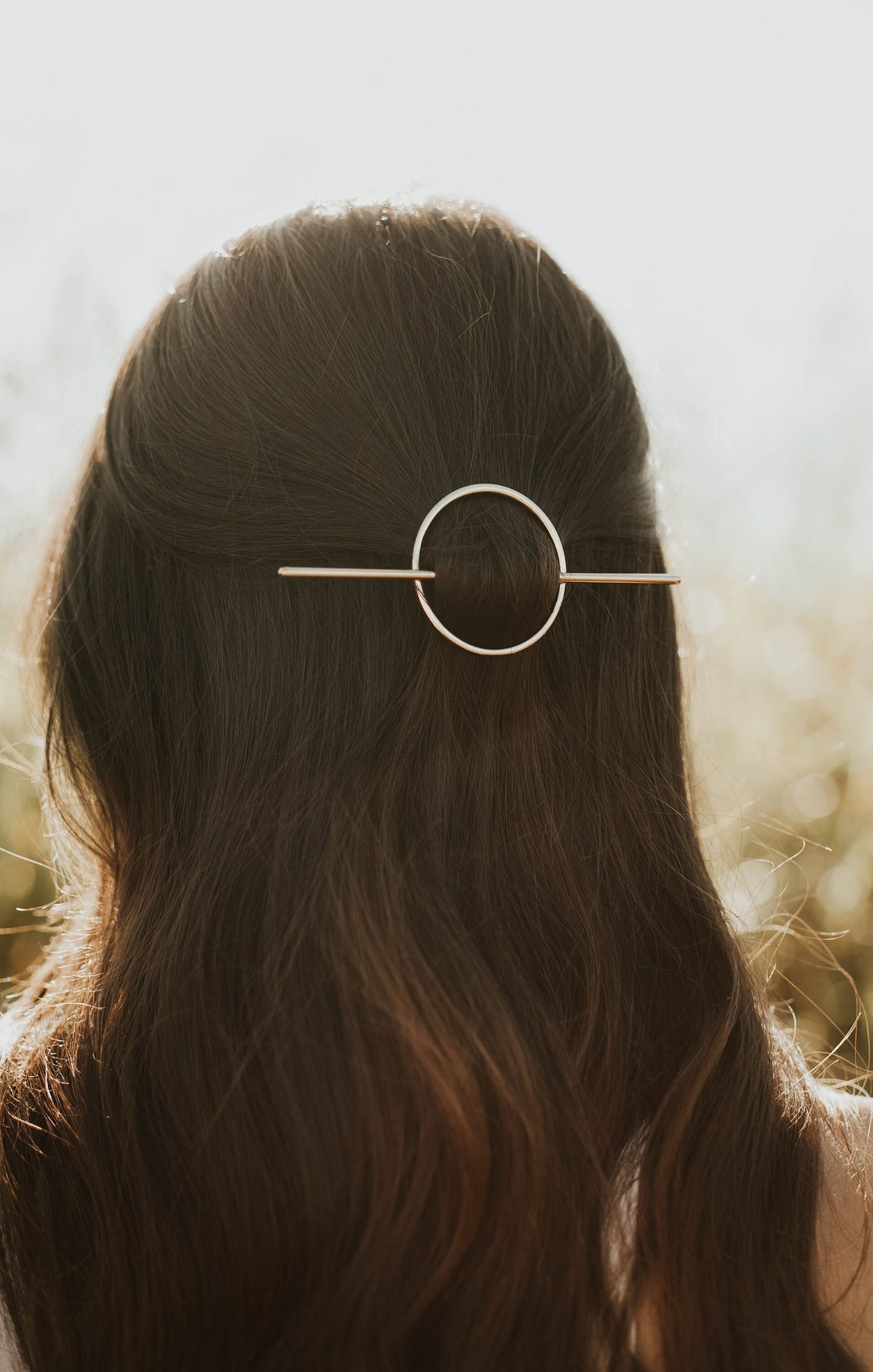 Minimalist Hair Slide With Stick Geometric Hair Clip Round Barrette