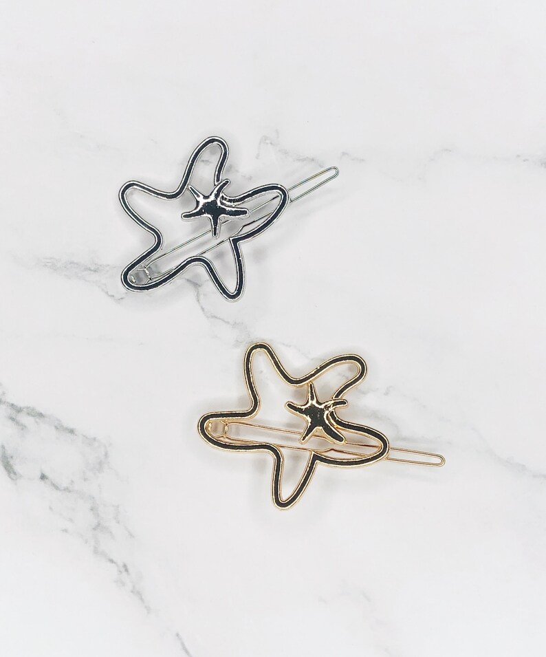 Star Hair Clip Gold Hair Clip Star Hair Accessories Star Etsy