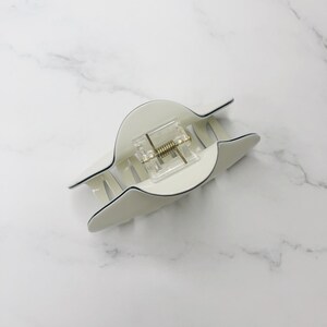 Oval off-white hair claw clip clamp Minimalist hair accessories for everyday simple thick or thin hair texture image 10