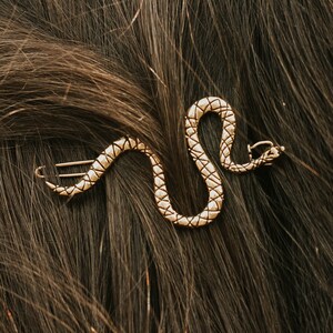 Snake hair clip hair accessories, Side-part hair accessories hair barrette, Metal hair clip, Gold and silver hair clip Gold