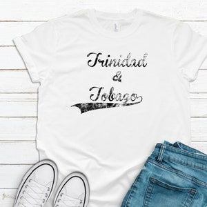 Trinidad and Tobago vintage script. Trinidad proud. Trini. FREE SHIPPING