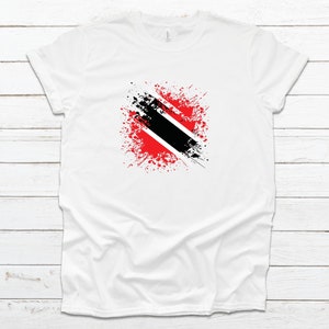 Trinidad and Tobago flag paint splash. Trinidad and Tobago in my DNA. Trinidad proud. FREE SHIPPING