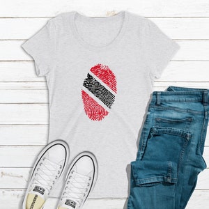 Trinidad and Tobago flag Fingerprint. Trinidad and Tobago in my DNA. Trinidad proud. FREE SHIPPING