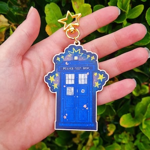 Police Box keychain | Police Box keyring | Tardis keychain | Tardis keyring