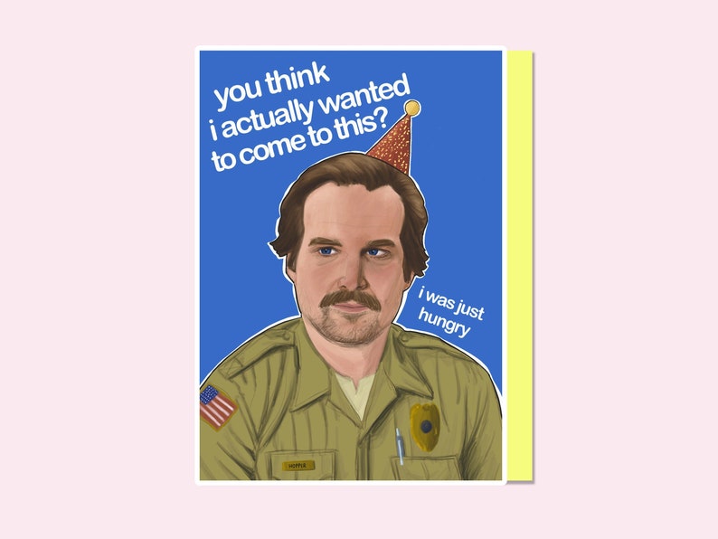 Stranger Things Birthday Card Hopper Birthday Card Etsy