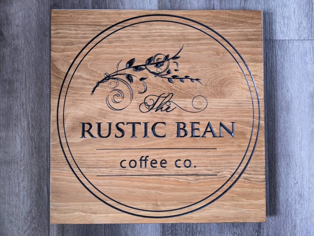 Custom Carved Wood Sign: Rustic Cabin, Lake House, Business (22x22