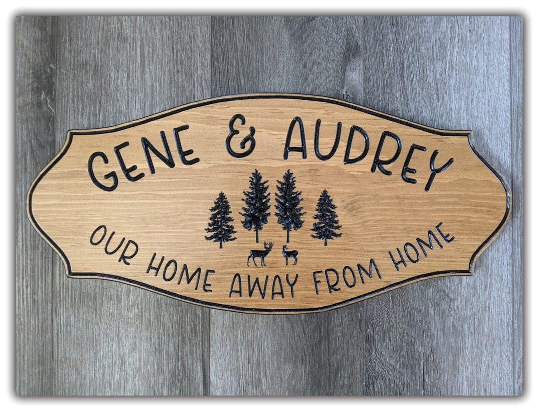 Spruce Tree Sign Custom Carved Cabin Sign: Rustic Spruce Tree Lake House Decor - Etsy