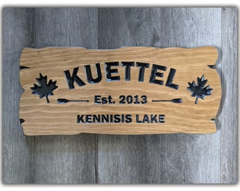 Outdoor Carved Sign with maple leaf and oars great for, Camp Sign,  Lake house Sign, Cottage Sign, Rustic Signs and decor